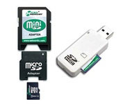 Micro memory MMMICROSDHC4/4GB-2ADAPT-READER